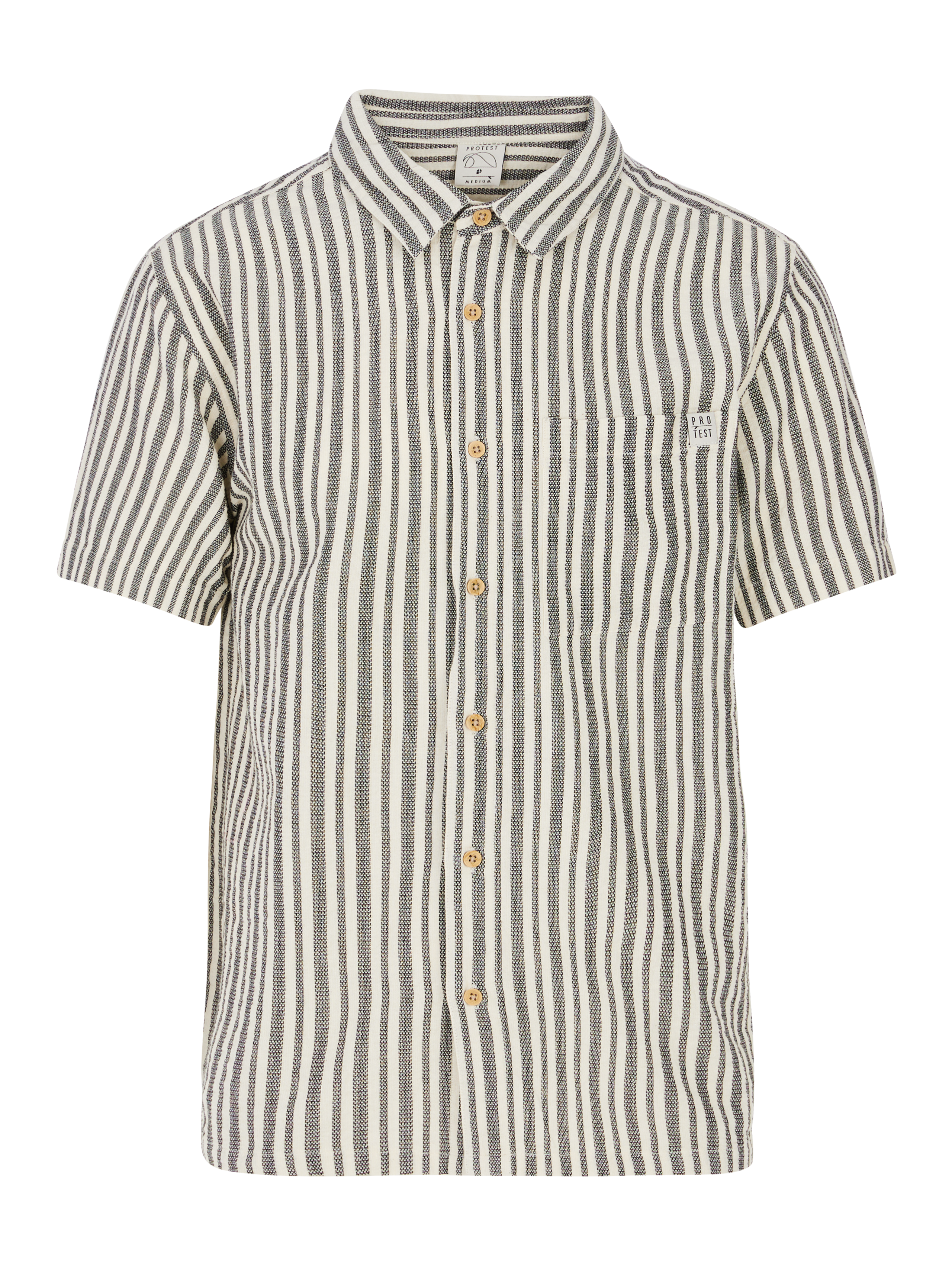Protest Mens Debut Short Sleeve Shirt - Off White