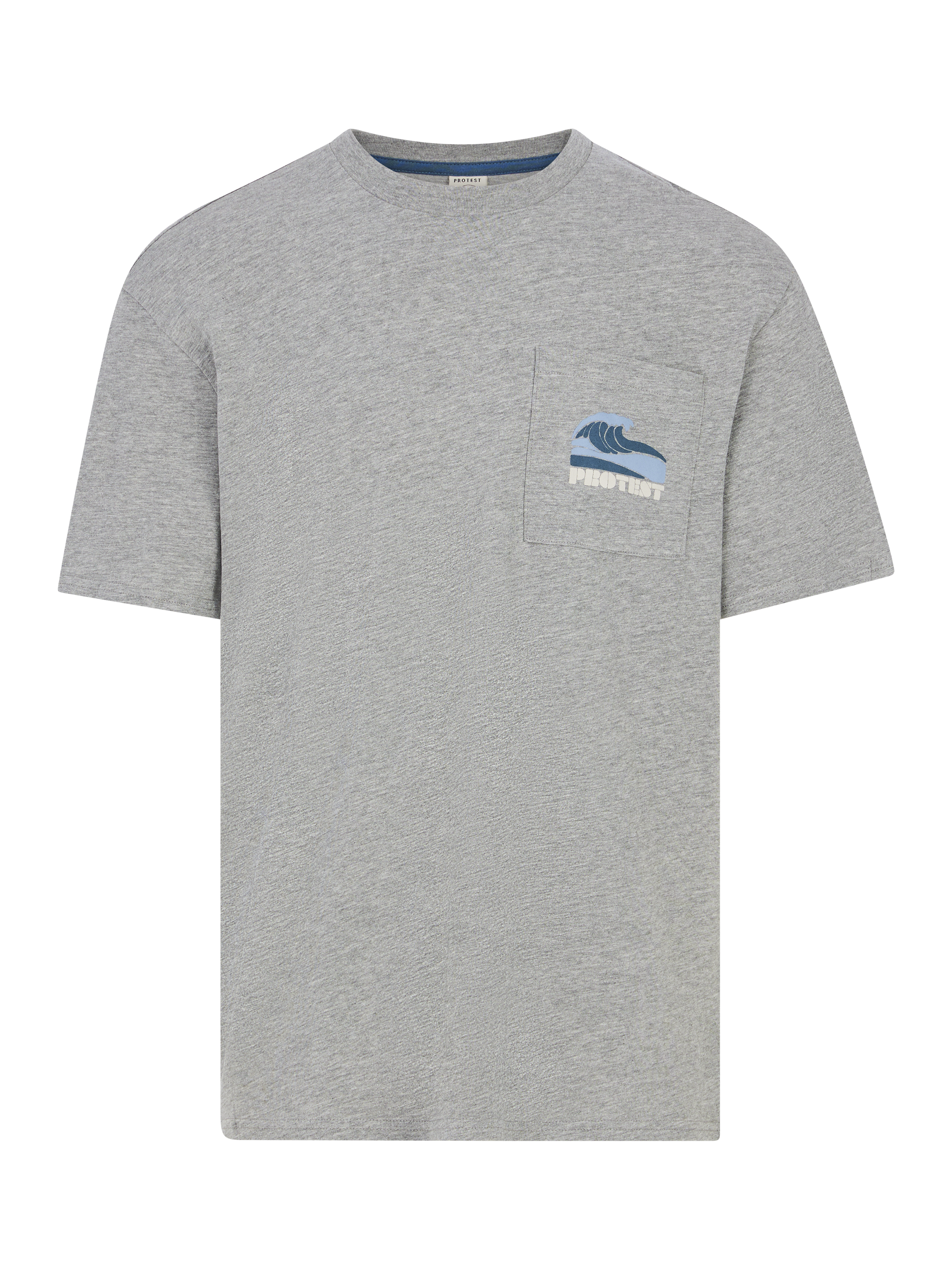 Protest Mens Jake T-Shirt - Dark Grey Melee