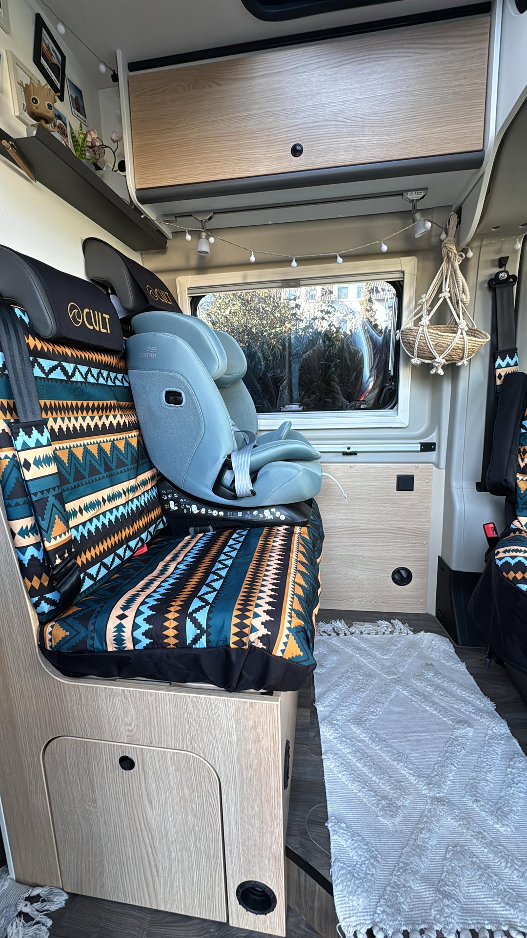 Campervan/Dinette | Double Back Seat Cover | Aztec Brown