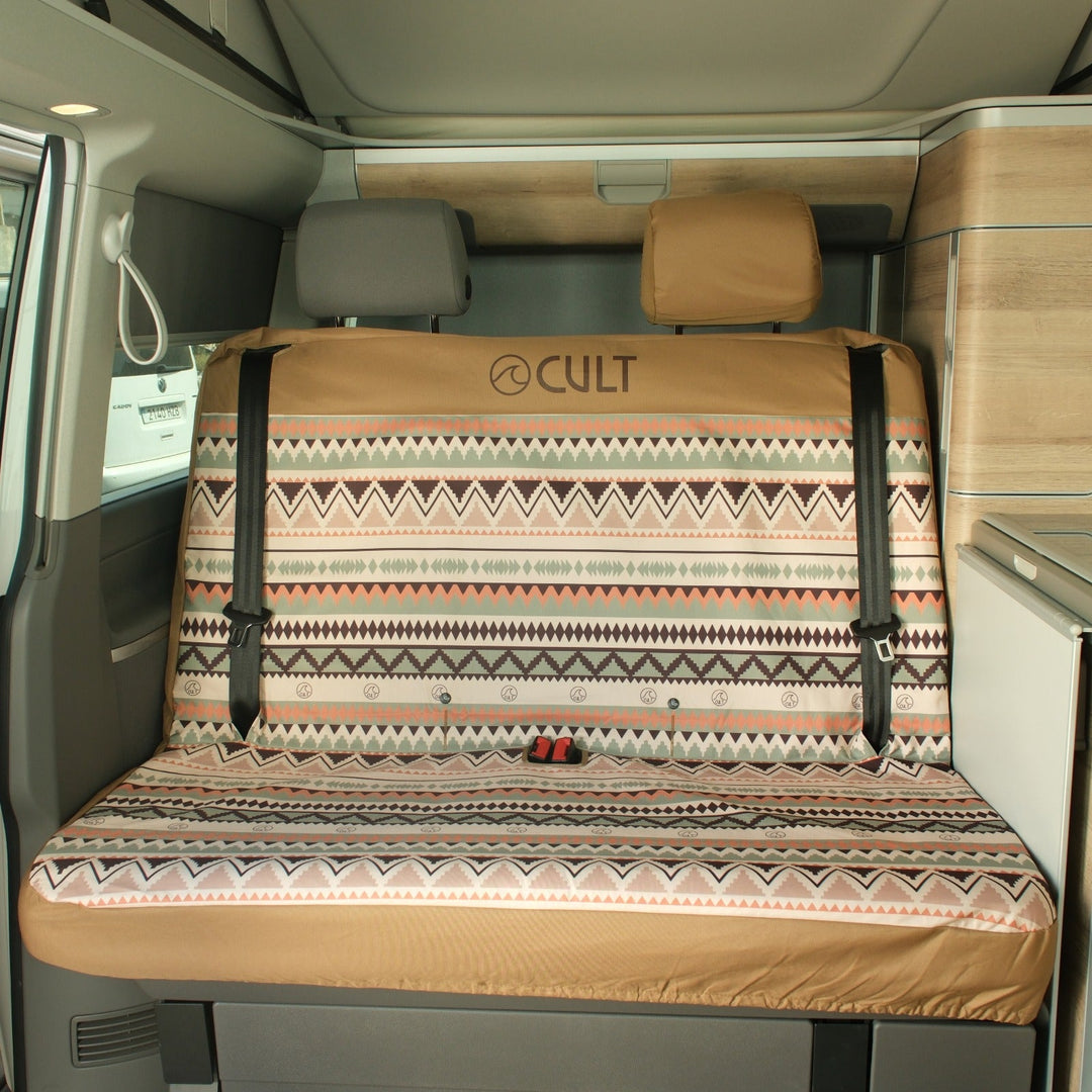 California / Rock &amp; Roll bed | Double Back Seat Cover | Aztec Brown