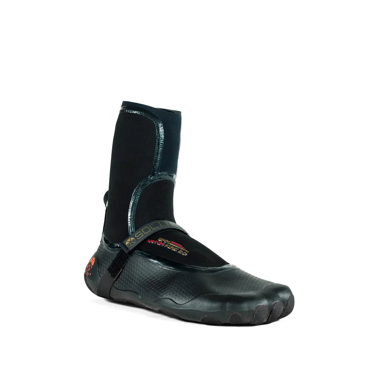 Solite 8mm Custom Fire 2.0 Wetsuit Boots - Black / Red | Boots | Solite