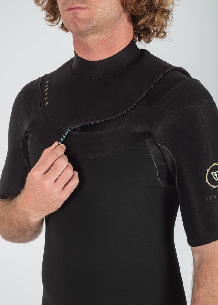 Vissla New Seas 2-2 U-Zip Short Sleeve Wetsuit