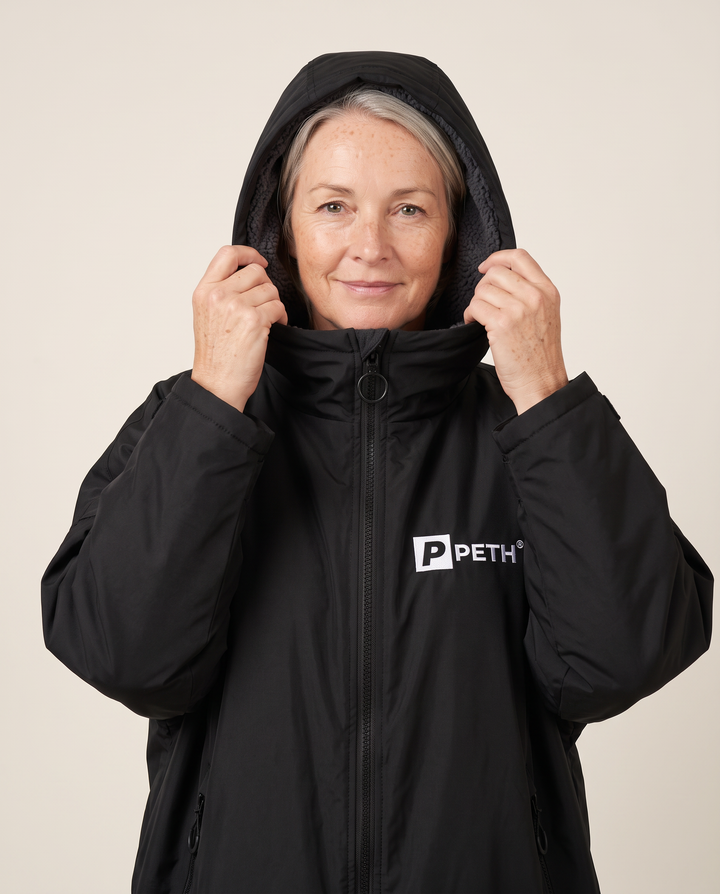 Waterproof Changing Robe | Black