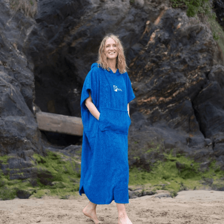 2XL-3XL Plus Size Towel Changing Robe | Blue