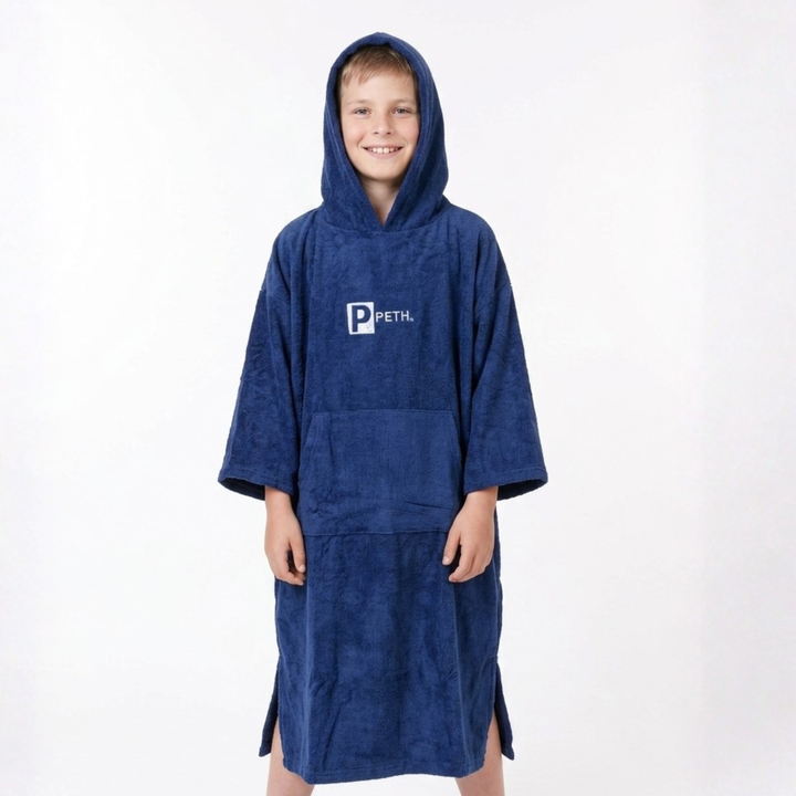 Kids Microfibre Towel Changing Robe | Navy