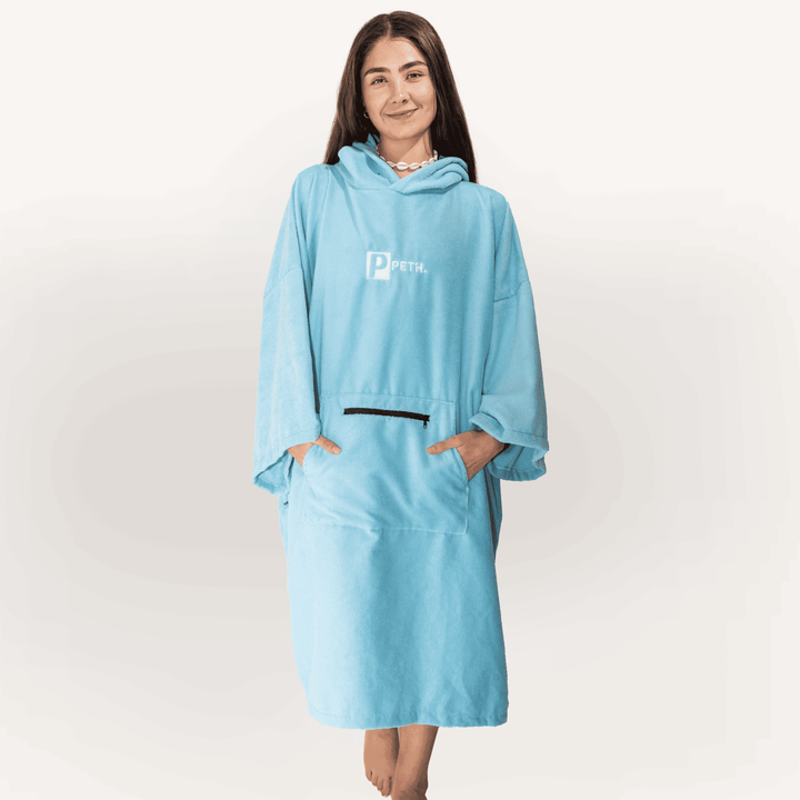 Microfibre Towel Changing Robe | Sky Blue