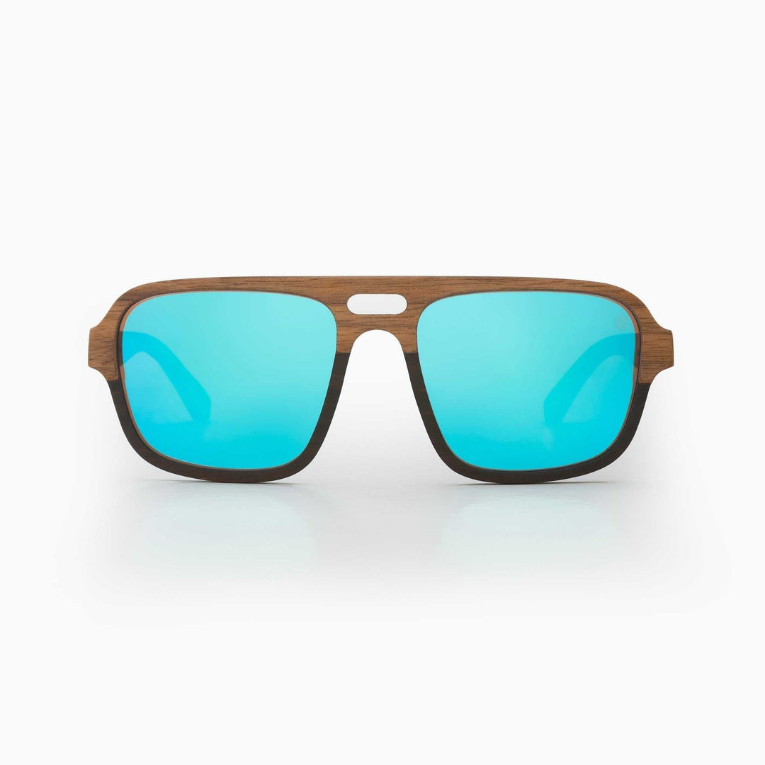 Sustainable Sunglasses - Nazere Walnut Wood Sunglasses