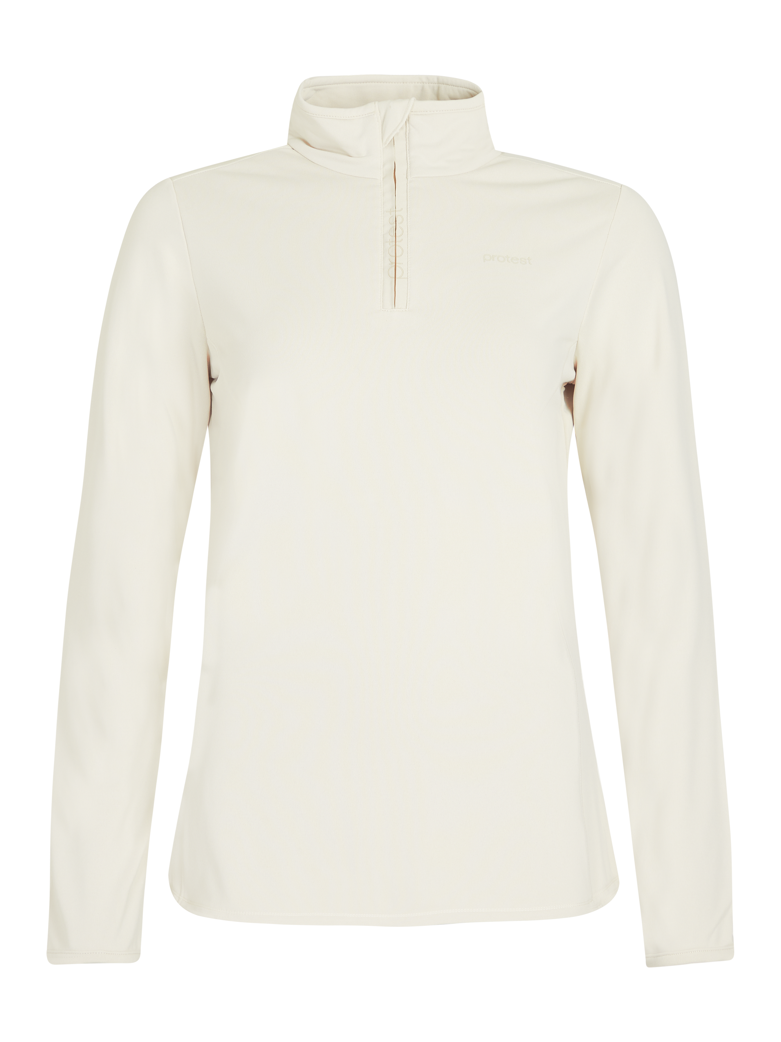 Protest Womens REFABRIZ 1/4 zip top - Off-White | Fleeces | Protest