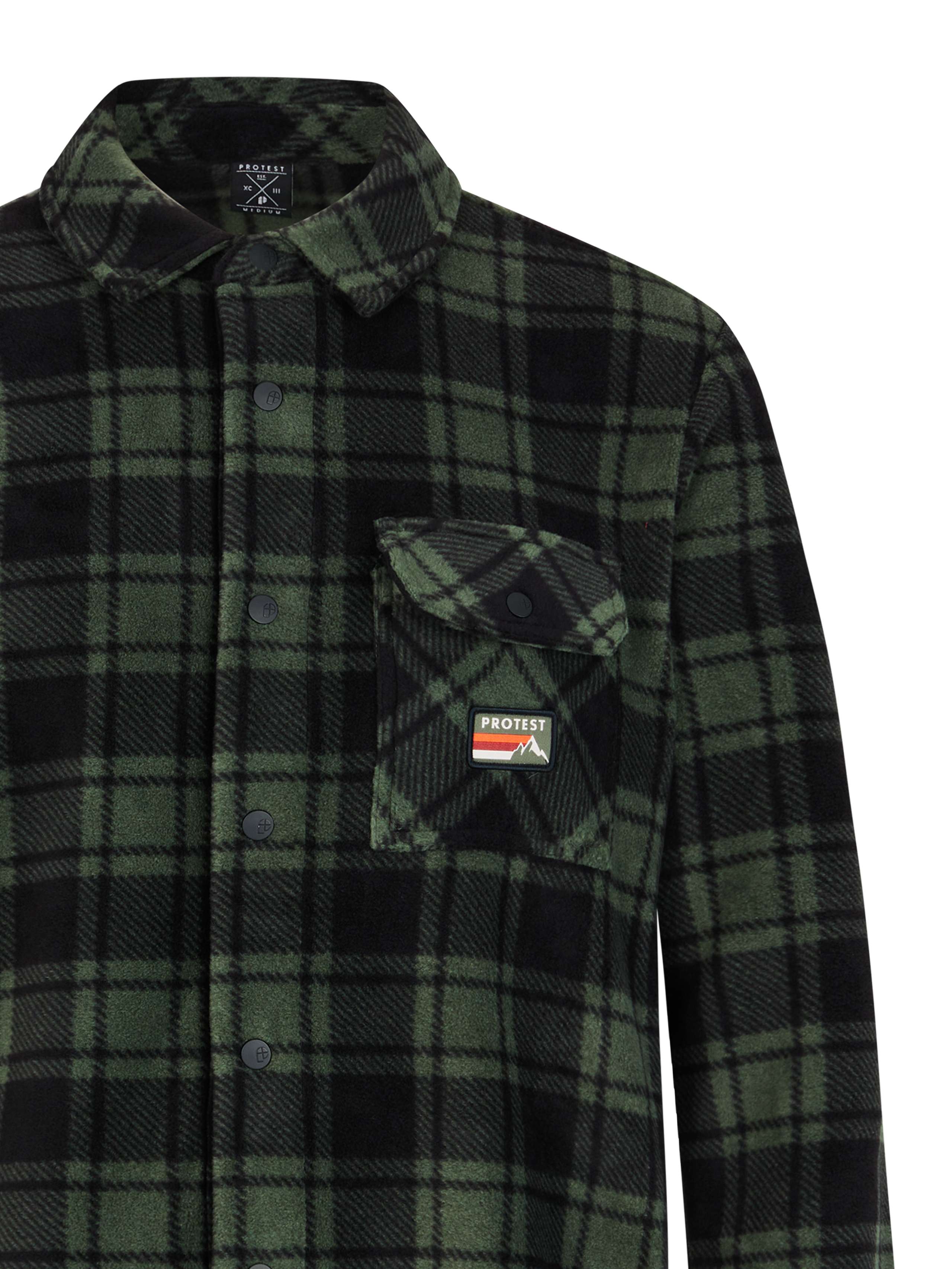 Protest Mens OUTWELL outdoor overshirt - Green | Shirts | Protest