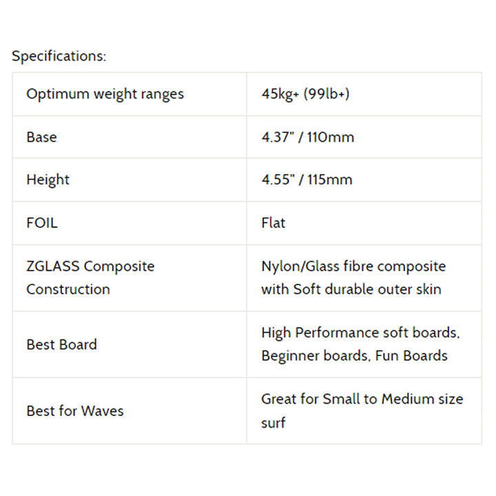 3D Fins - All Rounder Thruster - Soft - Skullbolt Zebra (FCS1 / FCS2 / Catch Surf / Futures)