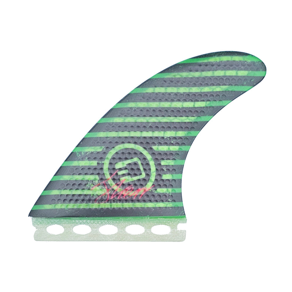 3D Fins - Josh Kerr Moonrakerr Thruster - Large - Black &amp; Green Stripe (Futures)