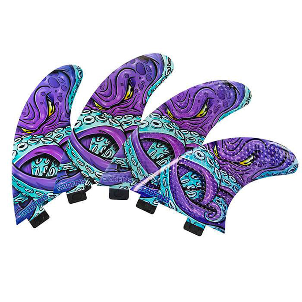 3D Fins - All Rounder Quad - Medium - Kracken (FCS1/Futures)