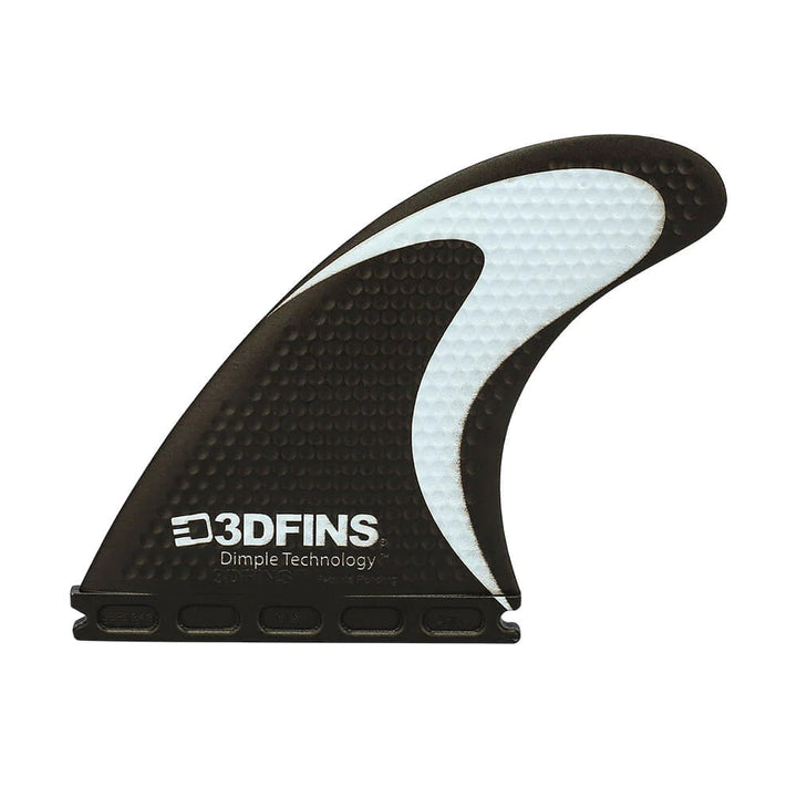 3D Fins - All Rounder Thruster - Medium - B&amp;W Swoosh (FCS2/Futures)