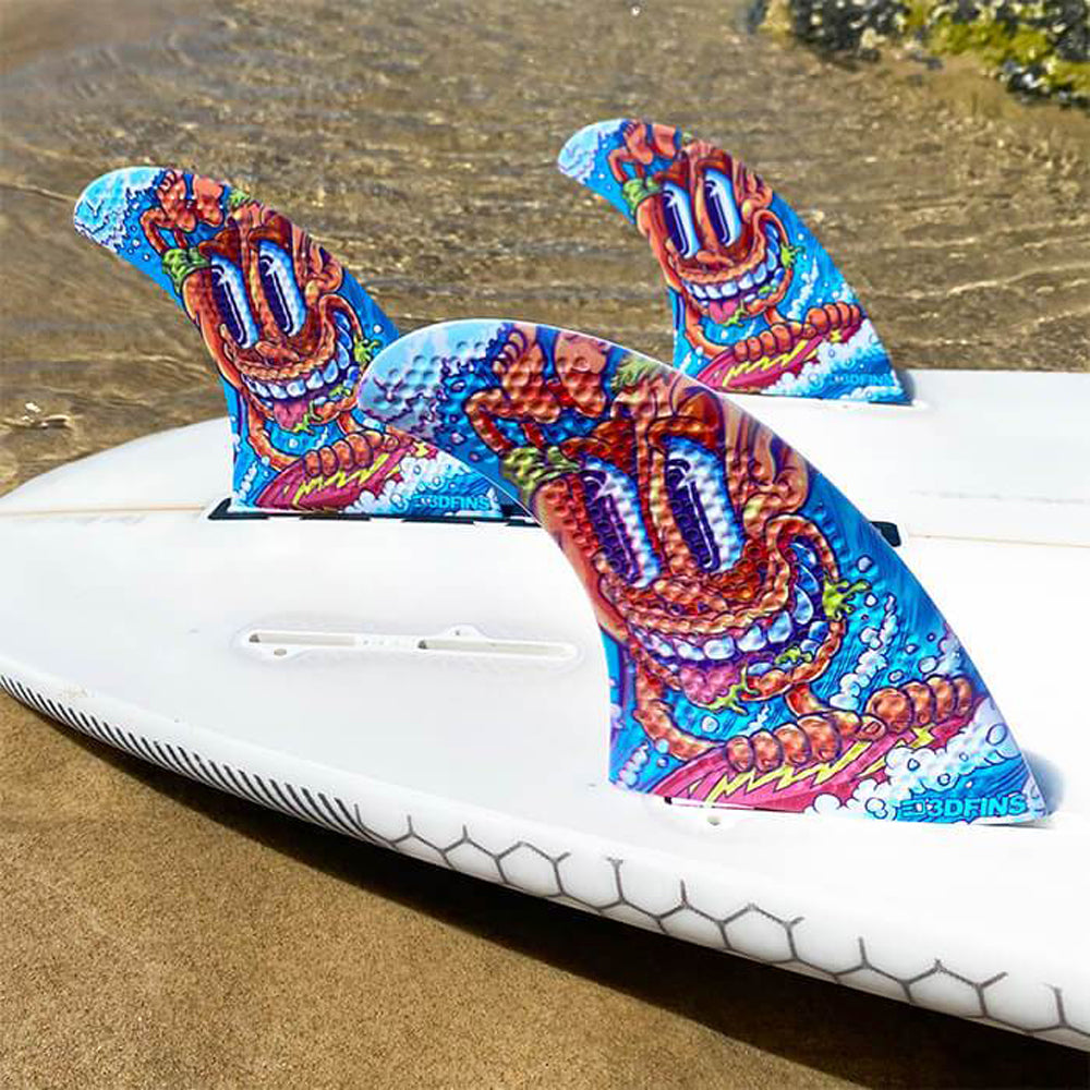 3D Fins - Thruster Surf - Hanging Ten (2+1)