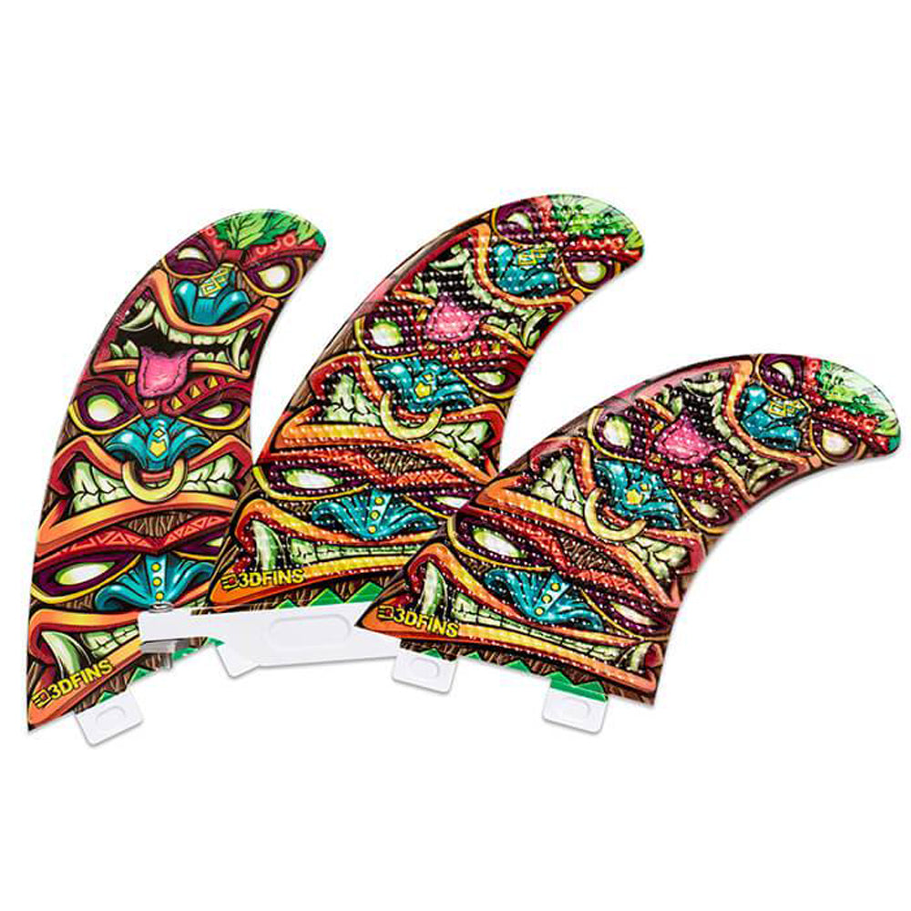 3D Fins - Thruster Surf - Tikitok (2+1)