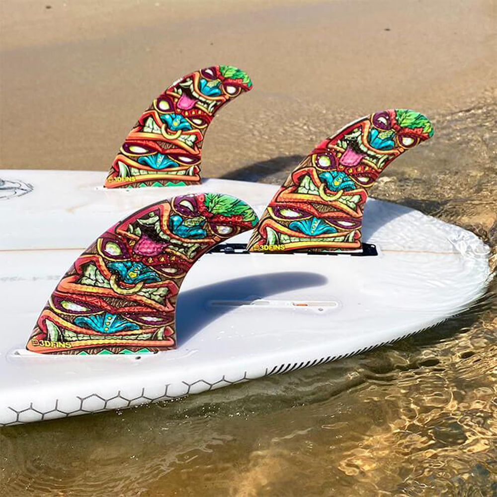 3D Fins - Thruster Surf - Tikitok (2+1)