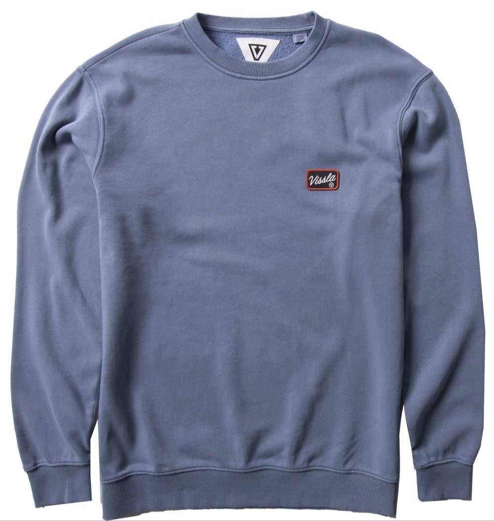 Vissla Solid Sets Eco Crew - Faded Denim