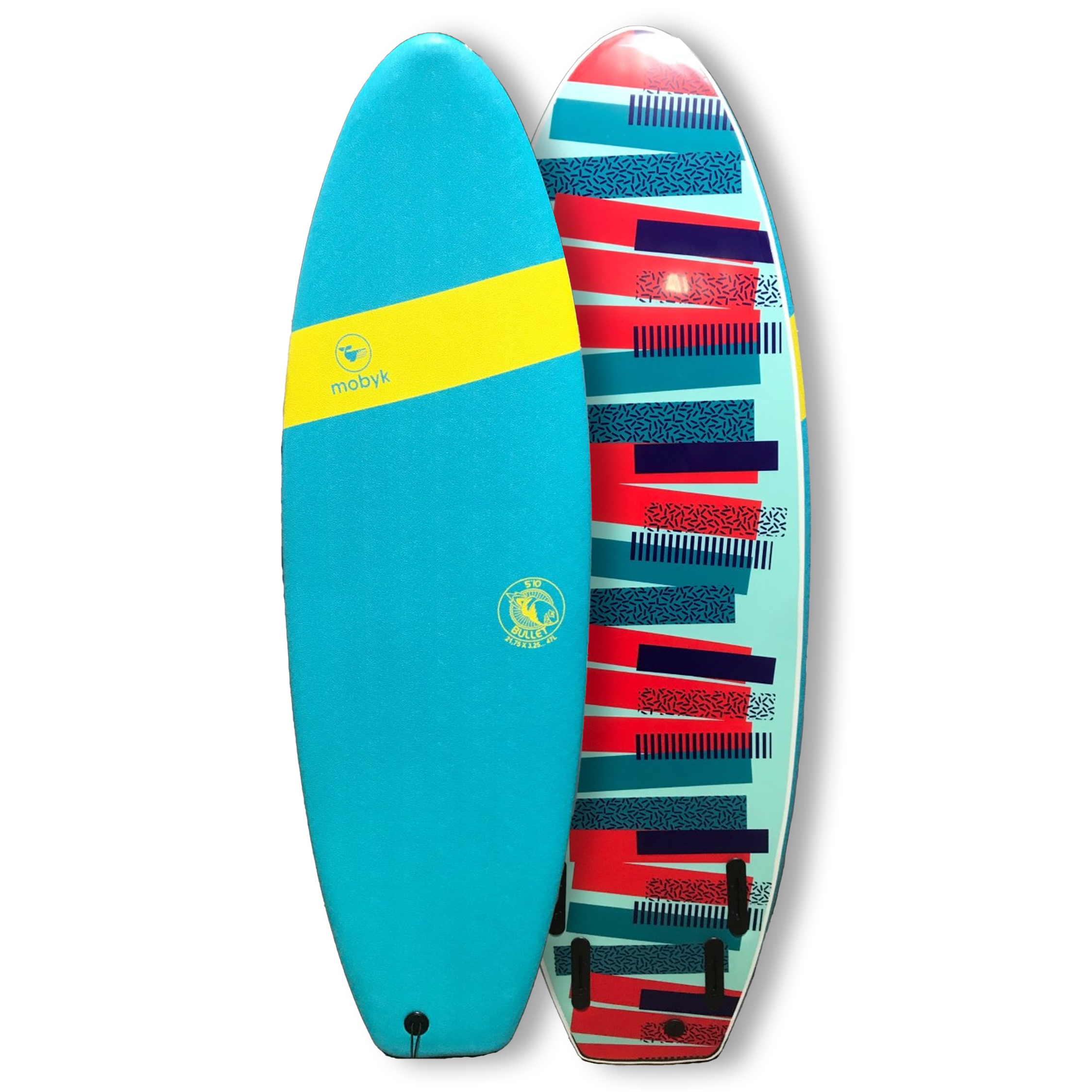 Mobyk 5'4 Bullet Softboard - Turquoise | Surfboards | Mobyk