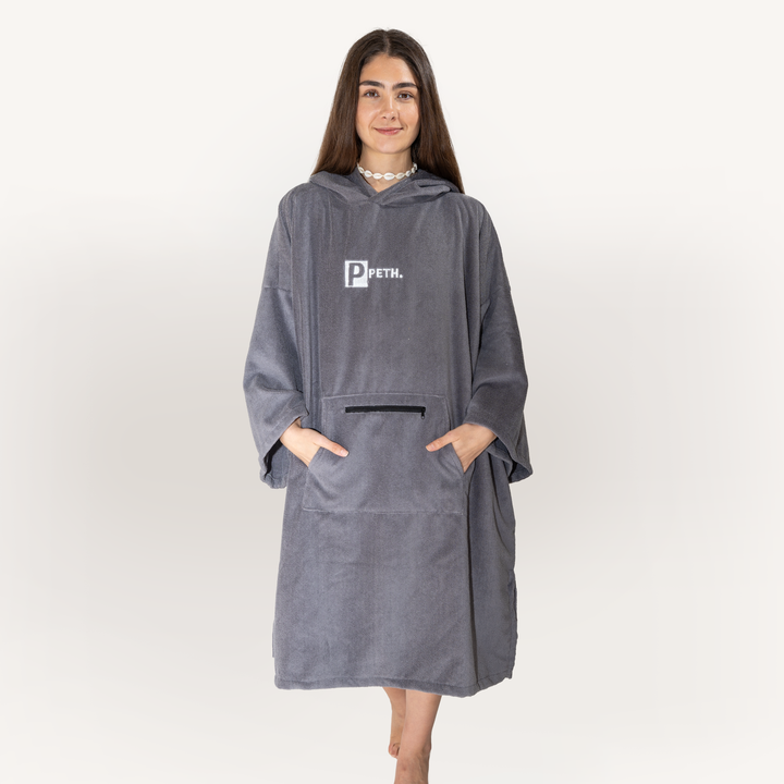 Microfibre Towel Changing Robe | Grey