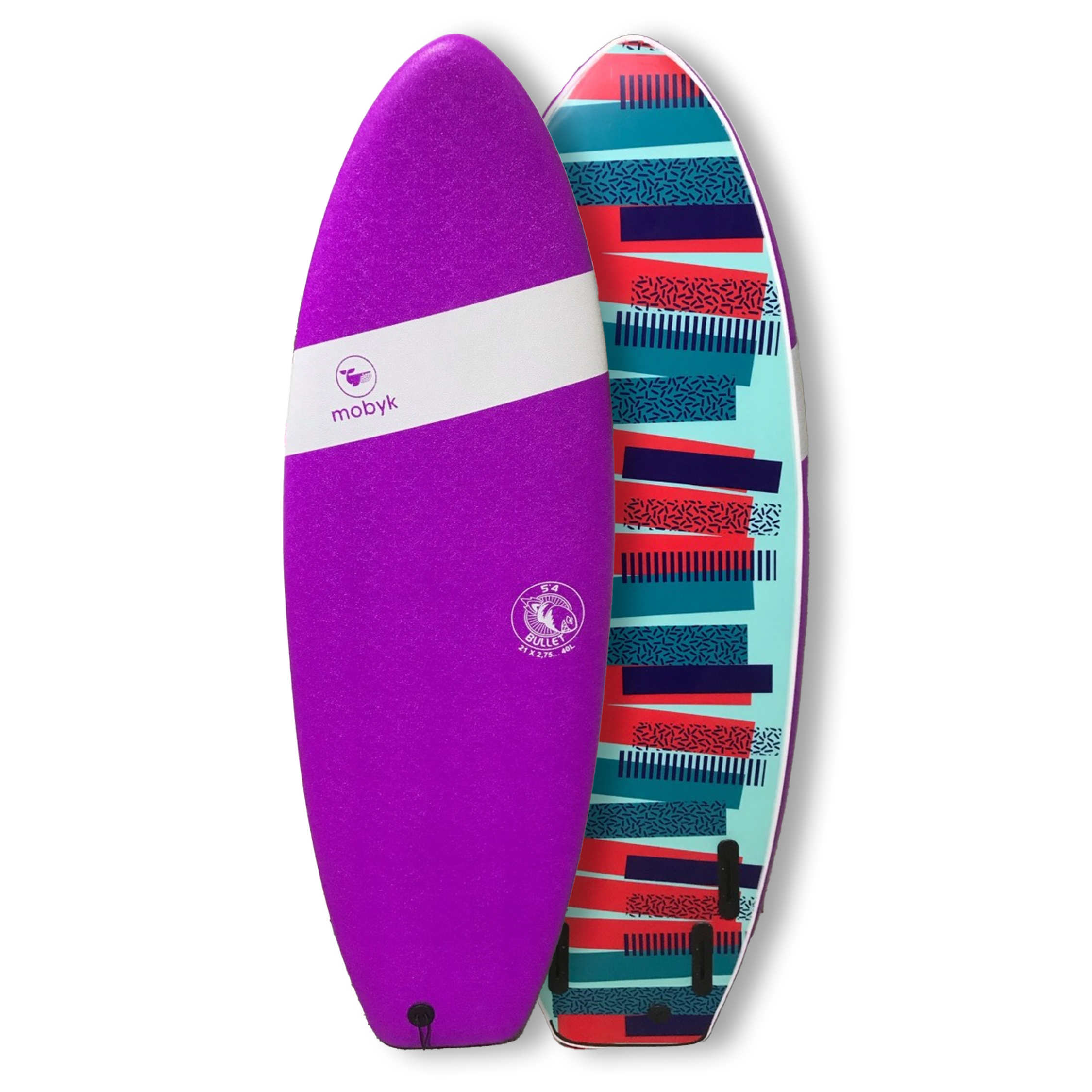 Mobyk 5'4 Bullet Softboard - Violet Jade | Surfboards | Mobyk