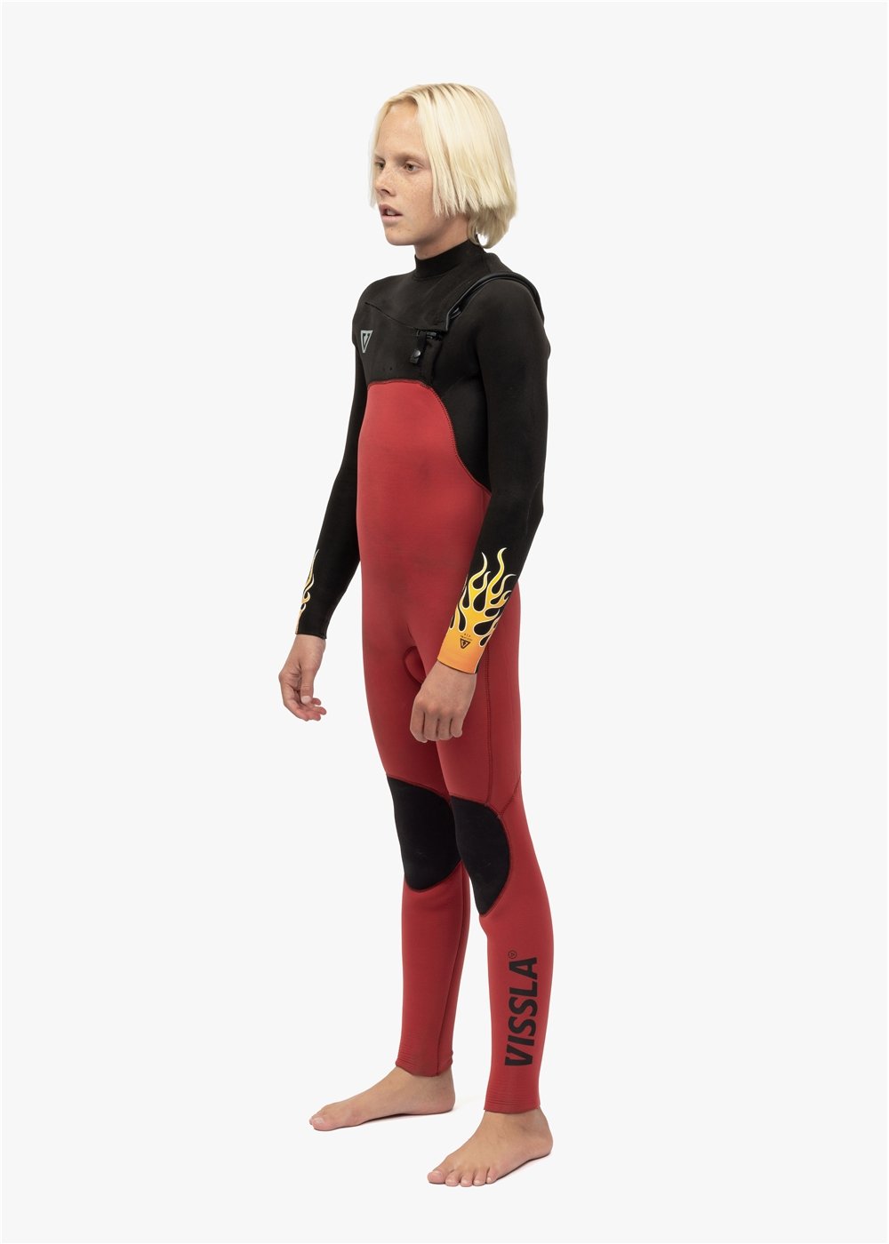 High Seas Boys Fire 4-3 Full Chest Zip | Vissla