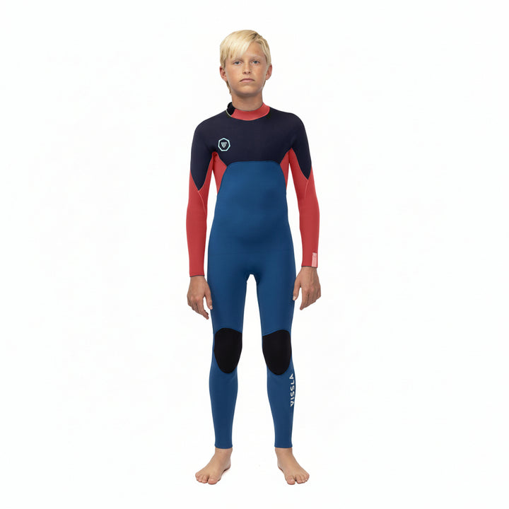 Kids wetsuit in blue &amp; red