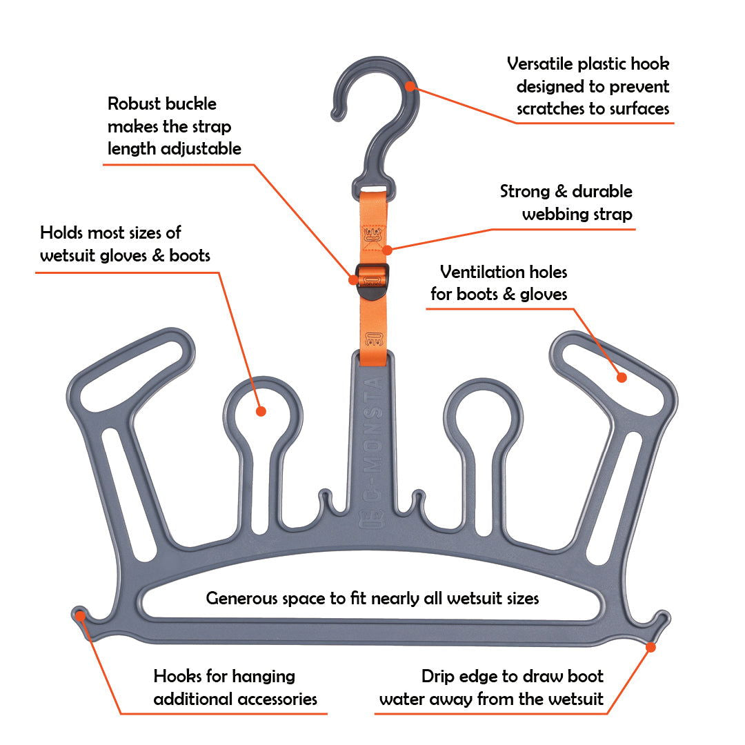 C-Monsta Wetsuit Hanger V2 - Gray