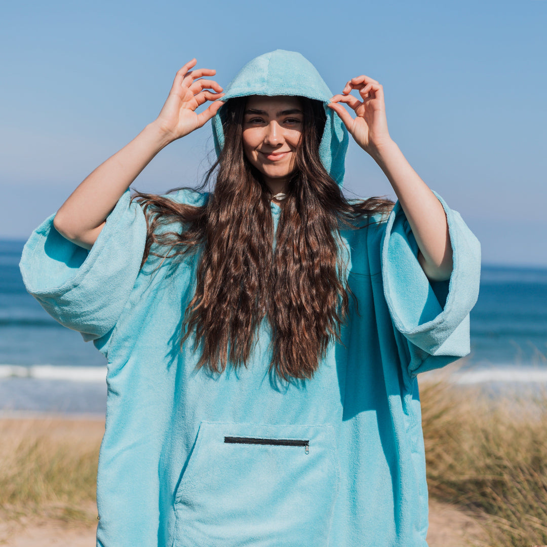 Microfibre Towel Changing Robe | Sky Blue