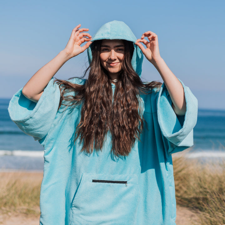 Microfibre Towel Changing Robe | Sky Blue