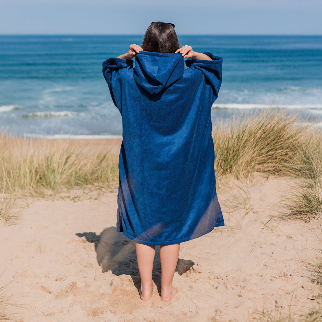 Microfibre Towel Changing Robe | Navy Blue