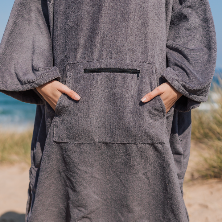 Plus Size Microfibre Towel Changing Robe | Grey