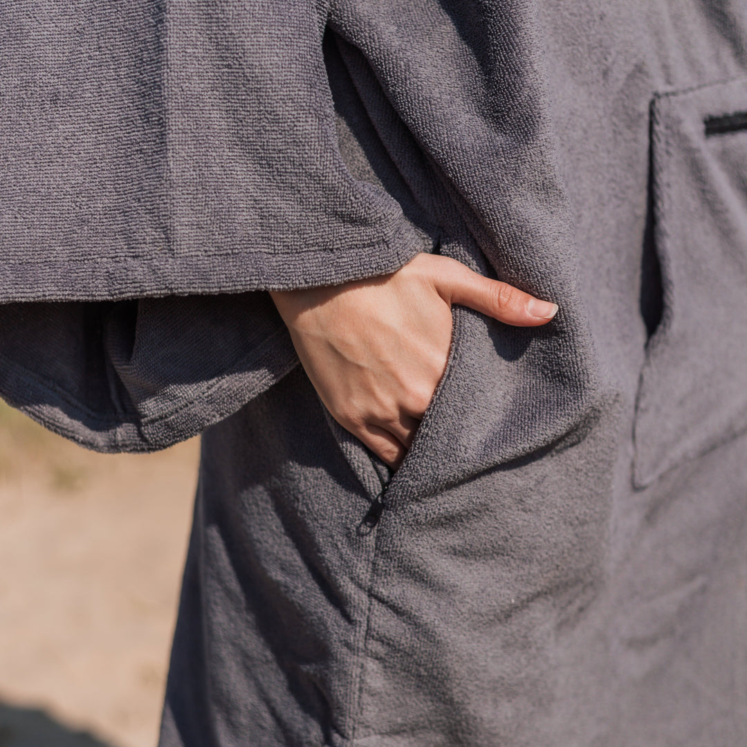 Microfibre Towel Changing Robe | Grey