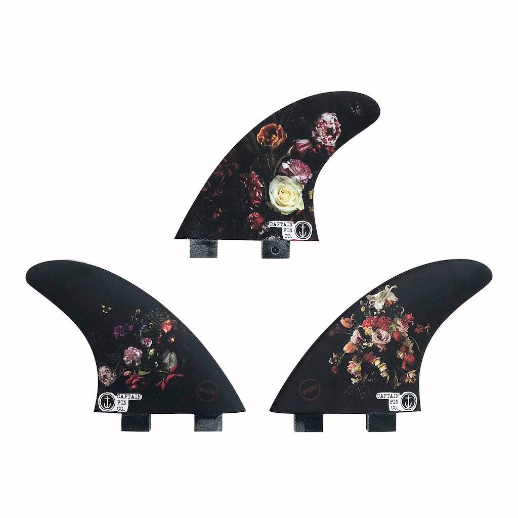 Captain Fin Co - Dion Agius Flowers Tri - Medium - Black (FCS)