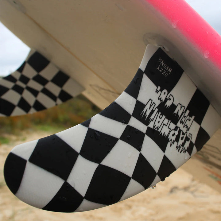 Captain Fin Co - Ozzy Wrong Twin + Trailer - Medium - Black/White (Futures)