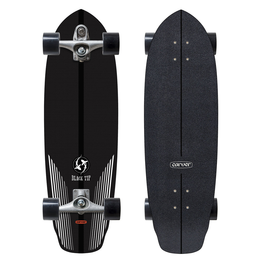 Carver Skateboards - 32.5" Black Tip Carbon - C7 Complete