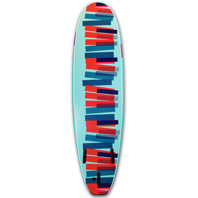 Mobyk 7'0 Classic Long Softboard - Turquoise