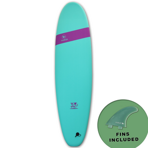 Mobyk 7'0 Classic Long Softboard - Turquoise