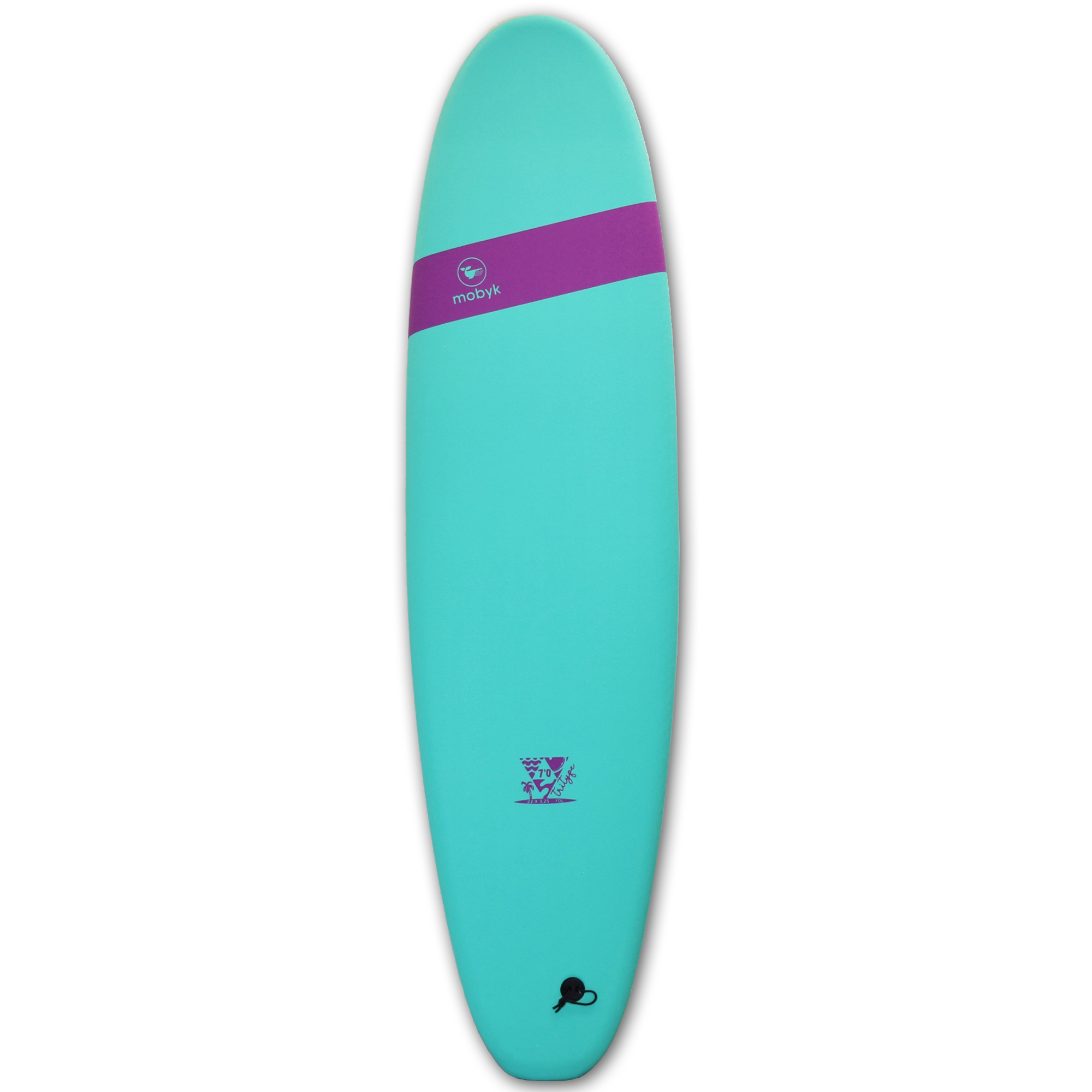 Mobyk 7'0 Classic Long Softboard - Turquoise | Surfboards | Mobyk