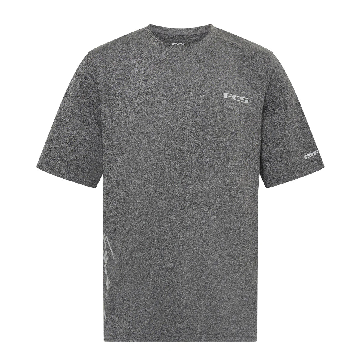 FCS Men's Short Sleeve UV Surf Tee - Heather Grey