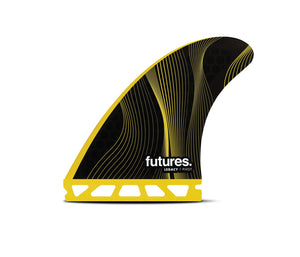 Futures P6 Legacy Honeycomb Thruster Fin Set Medium - Yellow / Black