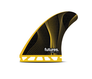 Futures P8 Legacy Honeycomb Thruster Fin Set Large - Yellow / Black