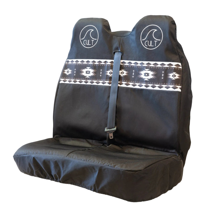 Cult Double Waterproof Seat Cover (Van) - Aztec Black | Seat Covers | Cult