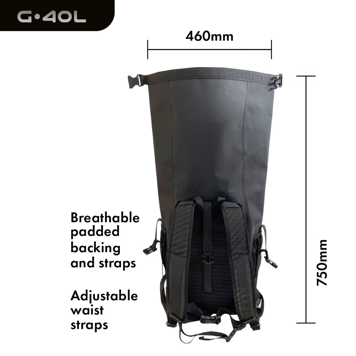 GUARD® G.40L 100% Waterproof Surfing Backpack - Jungle | Dry Bags | Guard