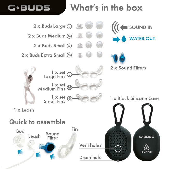 G.BUDS – Surf Ear Plugs - Clear
