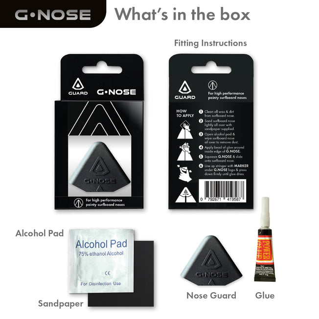 G.NOSE – Surfboard Nose Guard - Black
