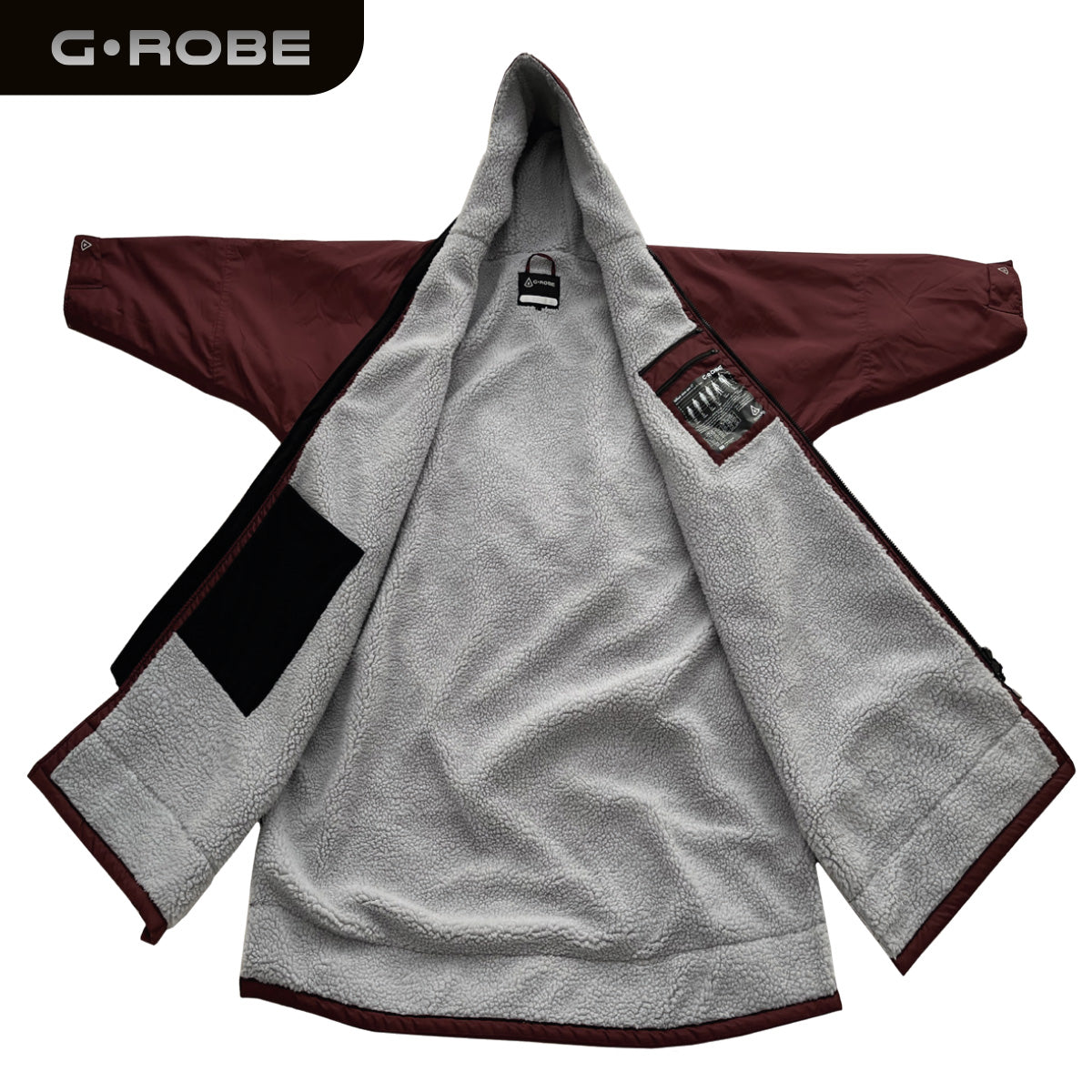 GUARD® G.ROBE – Junior Ultimate Outdoor Changing Robe - Maroon Red | Changing Robes | Guard