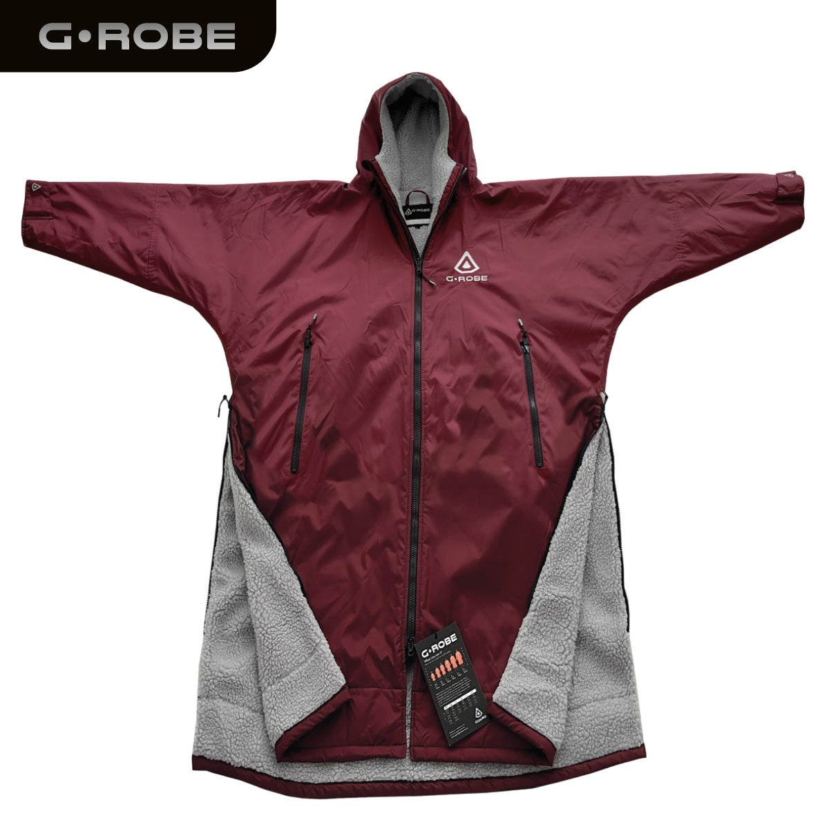 GUARD® G.ROBE – Junior Ultimate Outdoor Changing Robe - Maroon Red | Changing Robes | Guard