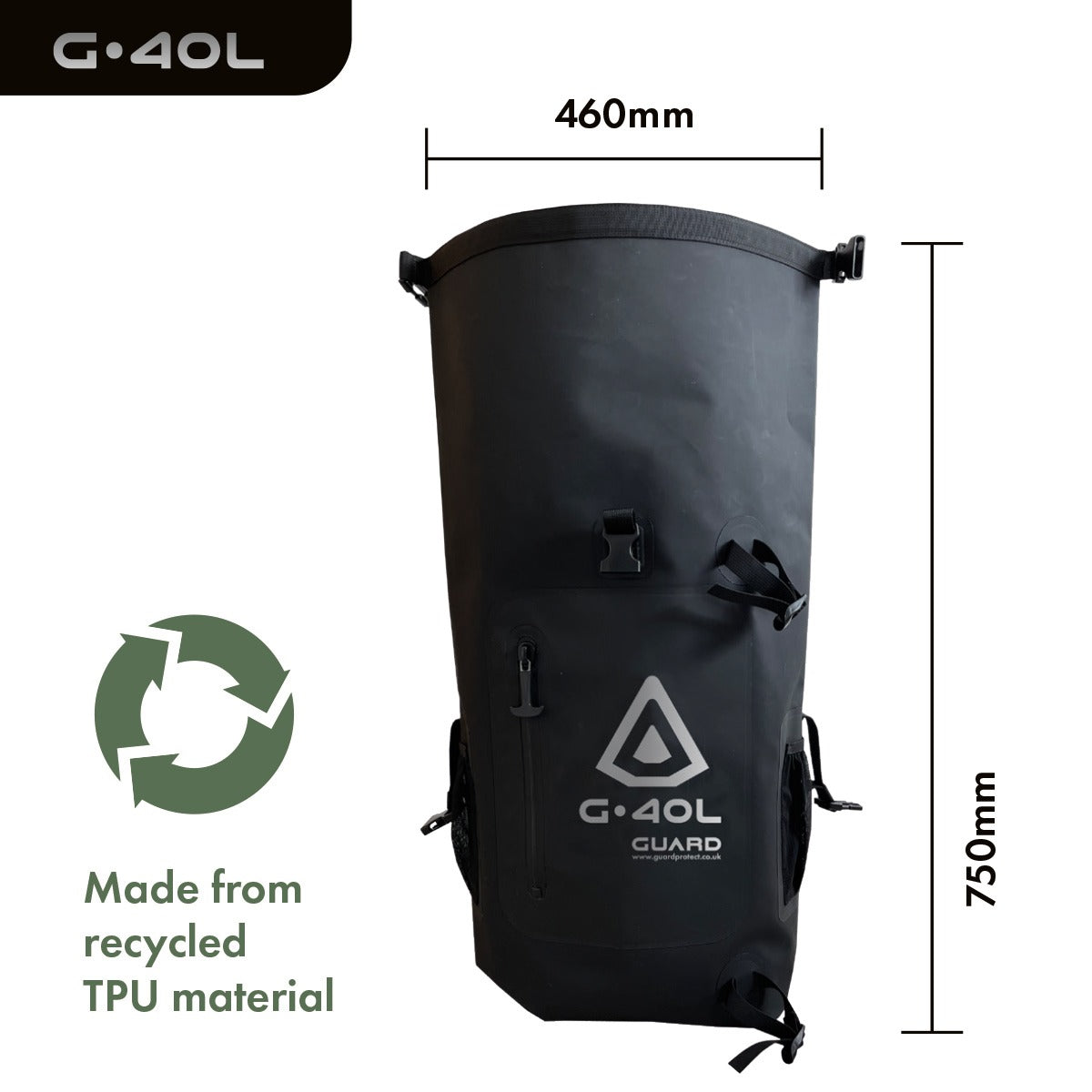 GUARD® G.40L 100% Waterproof Surfing Backpack - Jungle | Dry Bags | Guard