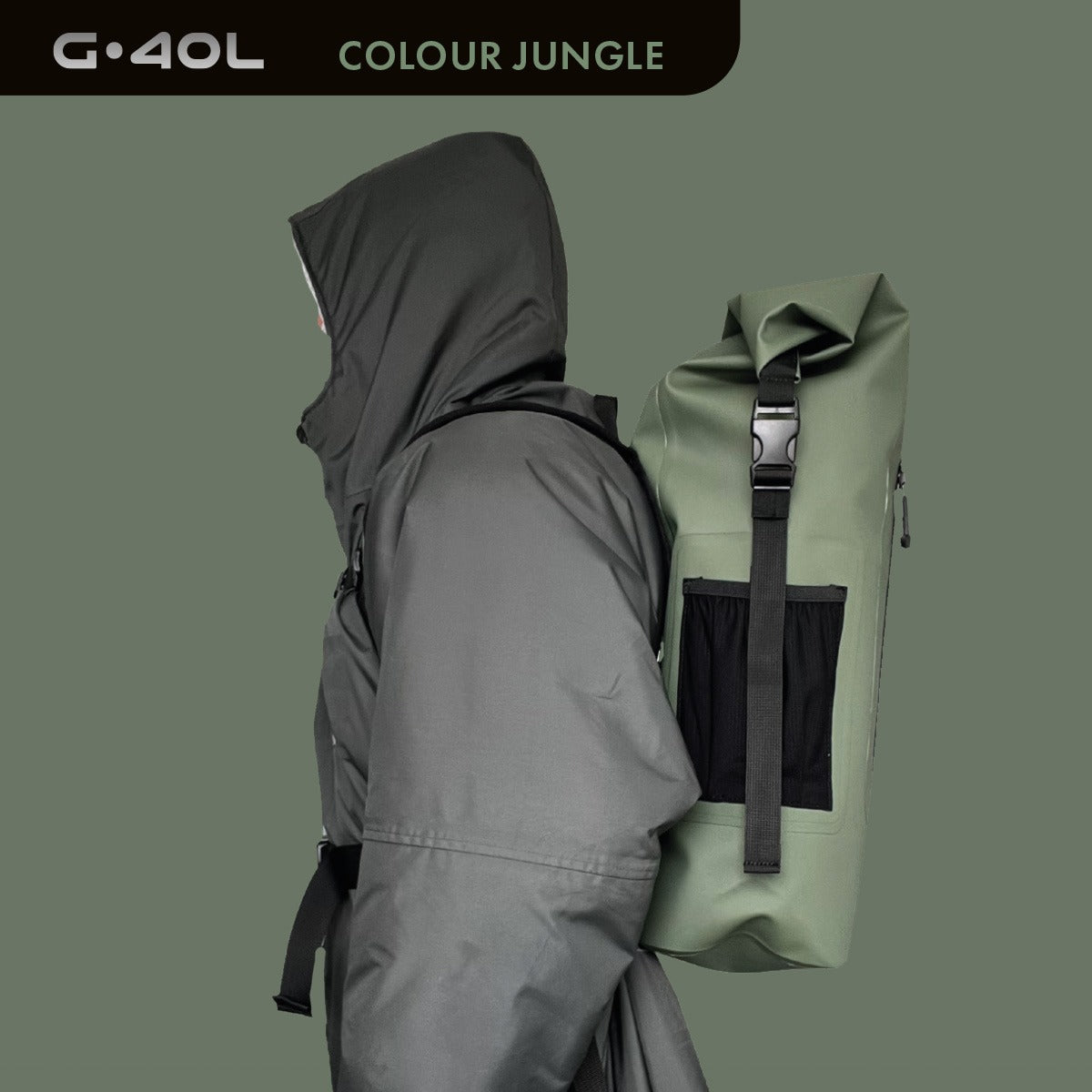 GUARD® G.40L 100% Waterproof Surfing Backpack - Jungle | Dry Bags | Guard