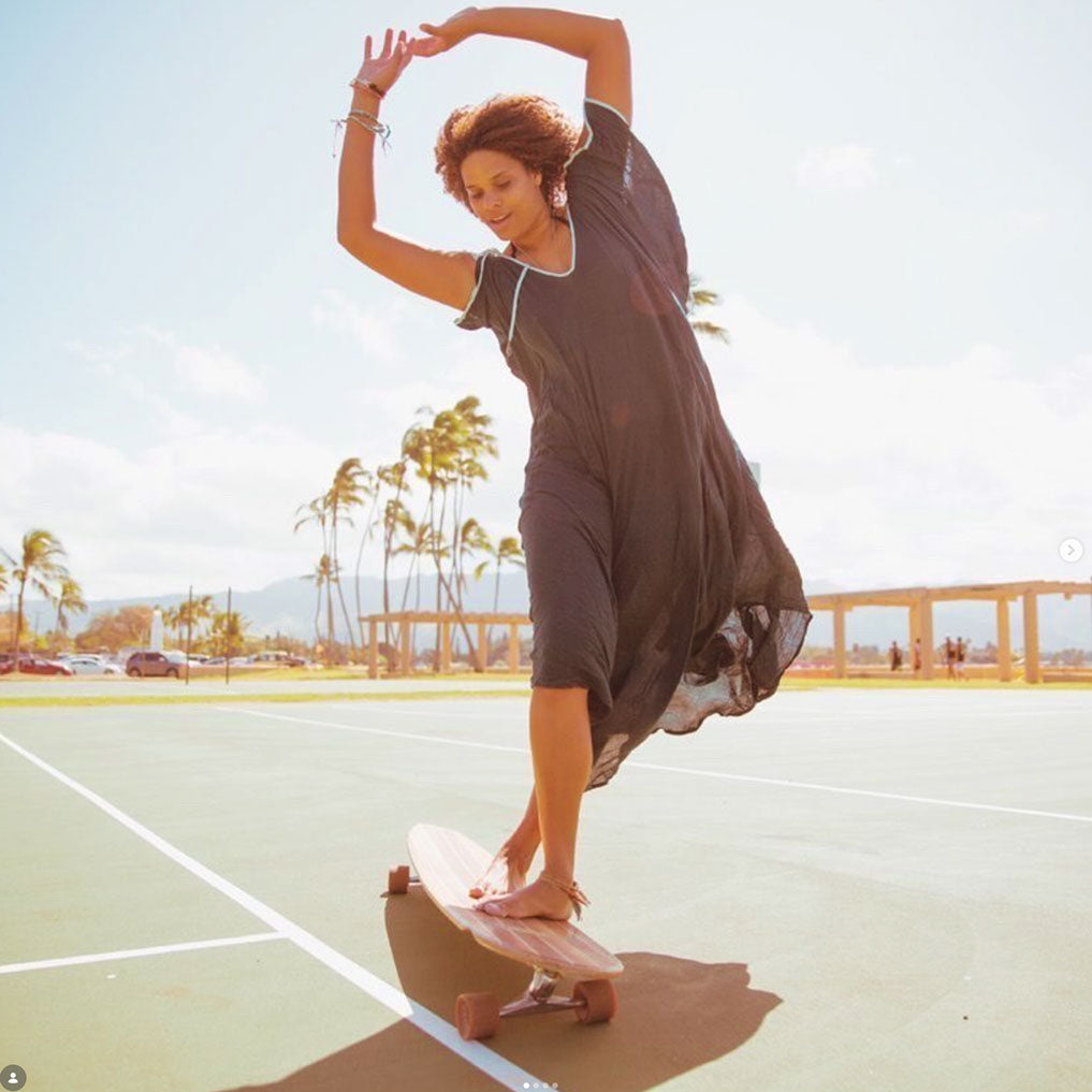 Hamboards - girl longboard skating in USA